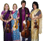 the Spring string quartet with Rakesh Joshi in Leeds town hall