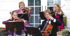 playing for a wedding at the Belfrey Hotel